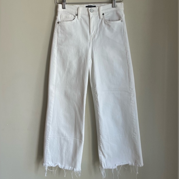Banana Republic White High Rise Wide-Leg Crop Jean - Picture 3 of 5